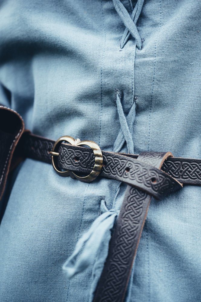 Leonardo Carbone Ritter-Kostüm Keltischer Ledergürtel "Merle" Dunkelbraun