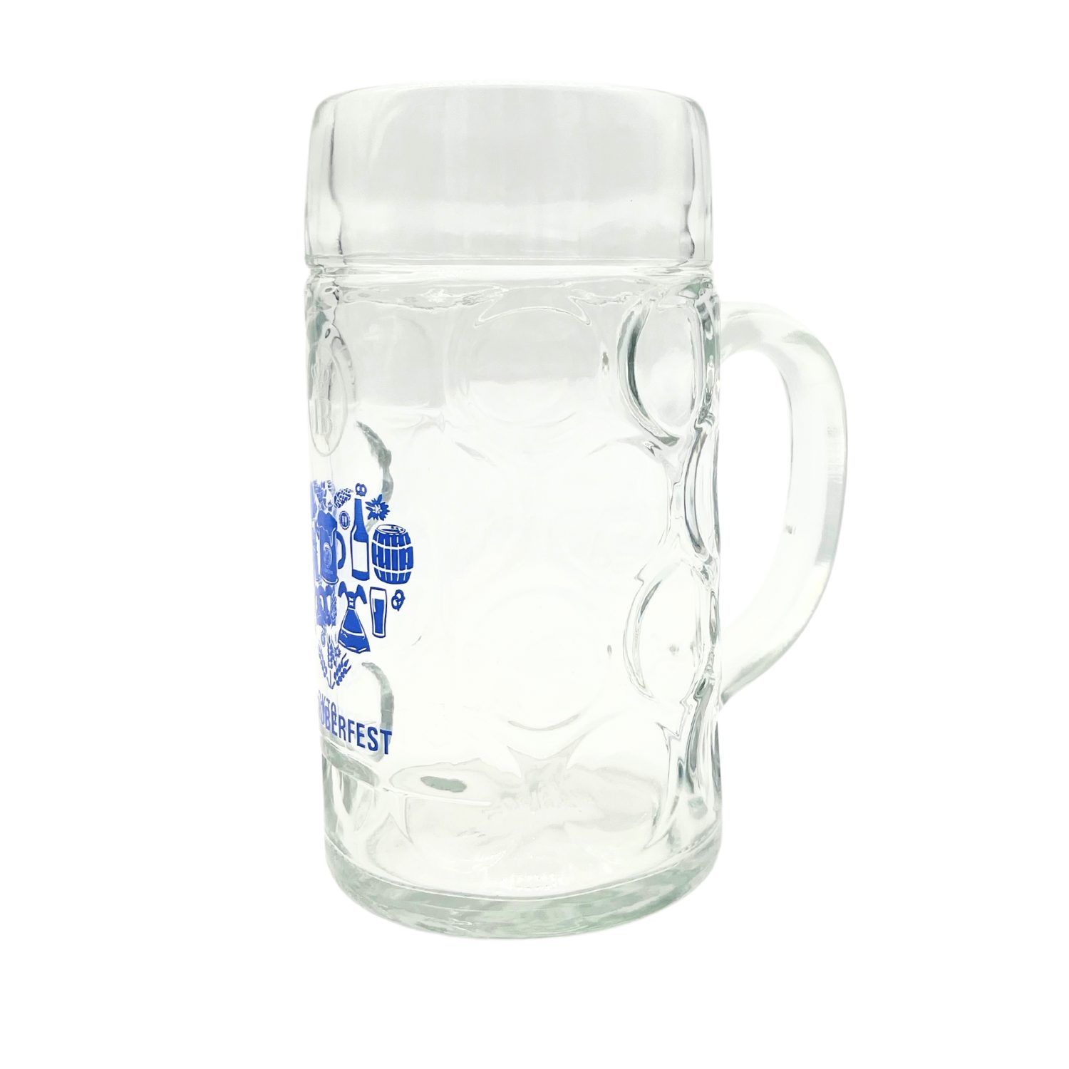 Hofbräuhaus München Bierglas HB-Maßkrug Oktoberfest Herz, 1000 ml, Glas, 1-Liter Fassungsvermögen