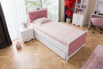 JVmoebel Einzelbett Weißes Einzelbett Designer Kinderzimmer Möbel Schlafzimmer Holzbett (Kinderbett, 1-tlg), Made in Europa