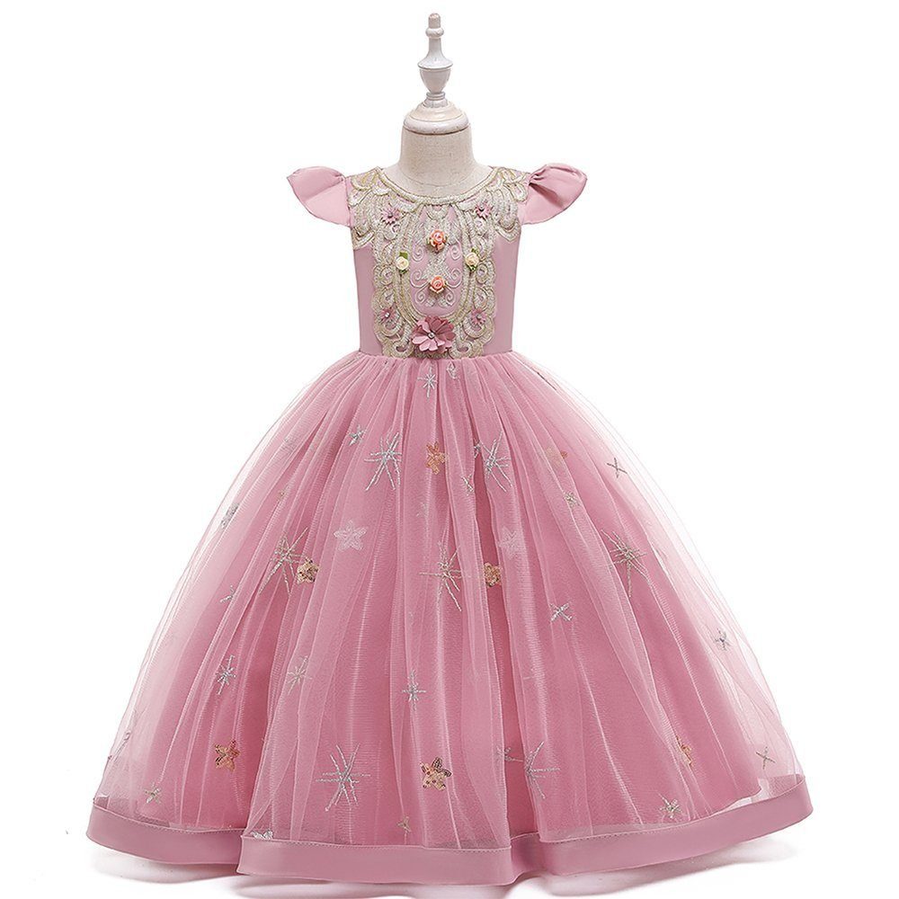 LAPA Abendkleid Schleife Maxikleid Kleid Tüllkleid, (1-tlg) mit Bedrucktes Kleid,