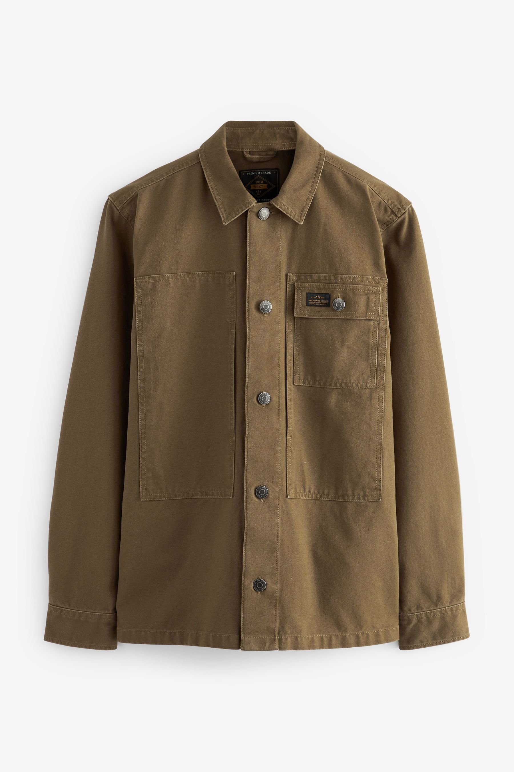 Next Hemdjacke Utility-Hemdjacke aus Leinwand (1-St) Tan