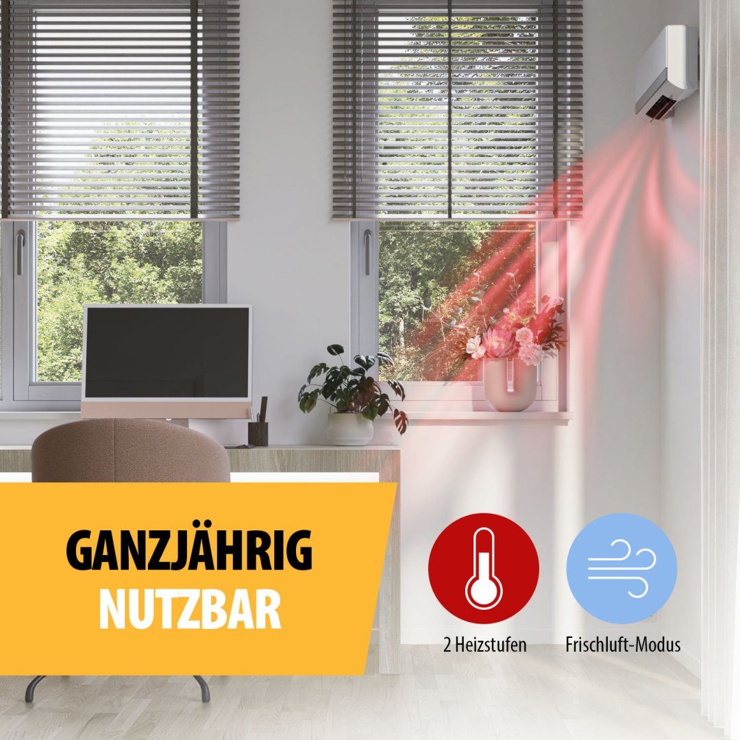 Tristar Keramikheizlüfter Tristar KA-5216 Keramik-Heizgerät – Oszillierend – Wandmontierbar, 2000 Watt - PTC - Wandmontage möglich - Oszillierend – Bild 5 von 5