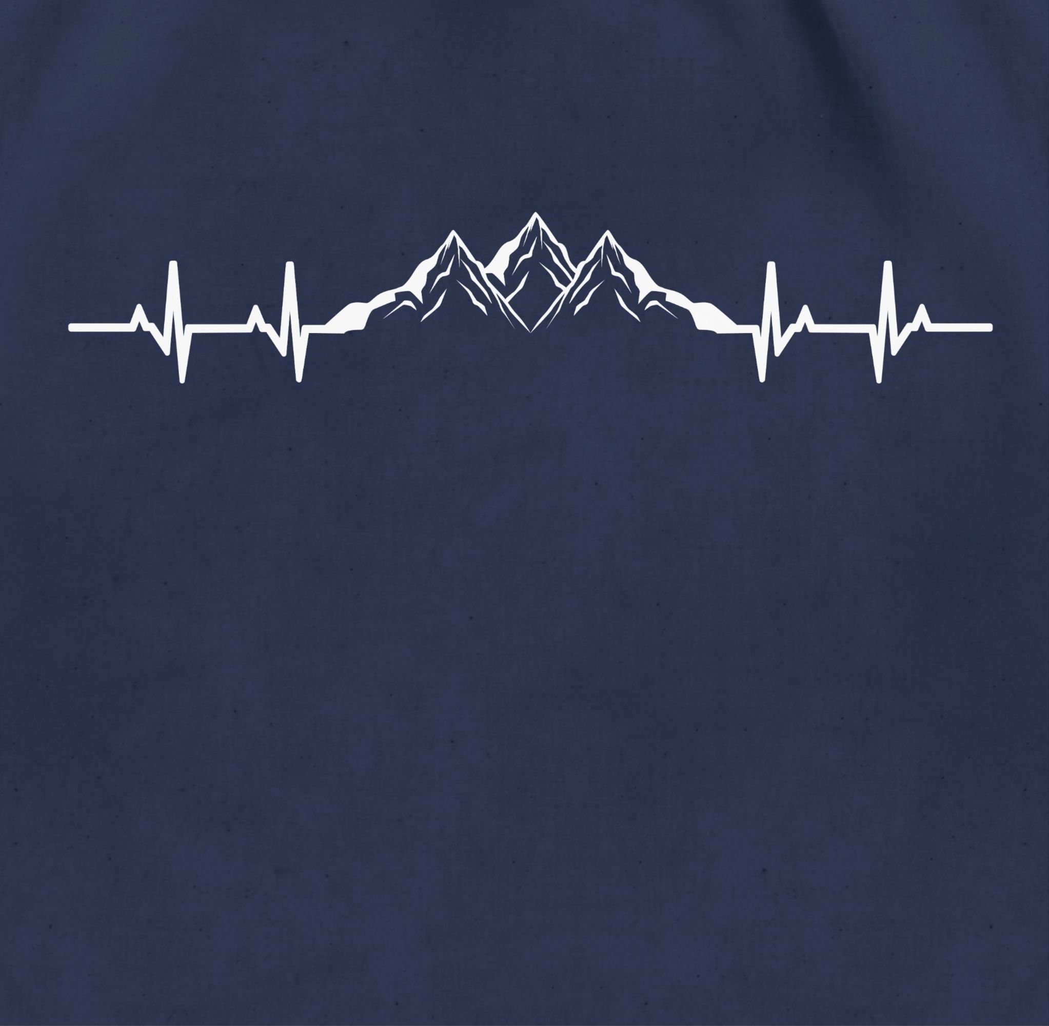 Shirtracer Turnbeutel Berge Herzschlag I Geschenk Bergliebhaber I Bergliebe, Apres Ski Party