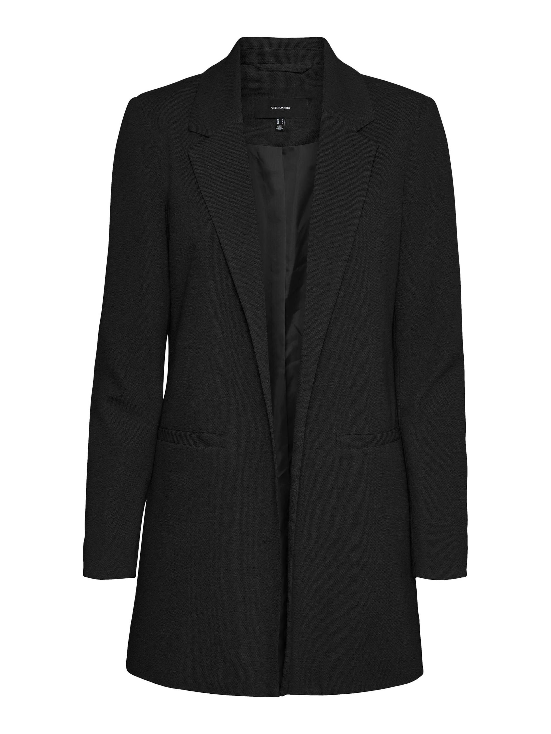 VERO MODA Damen Blazer VMIMANI Long Line – Langer Schnitt, Einfarbig, Mit Knopfverschluss