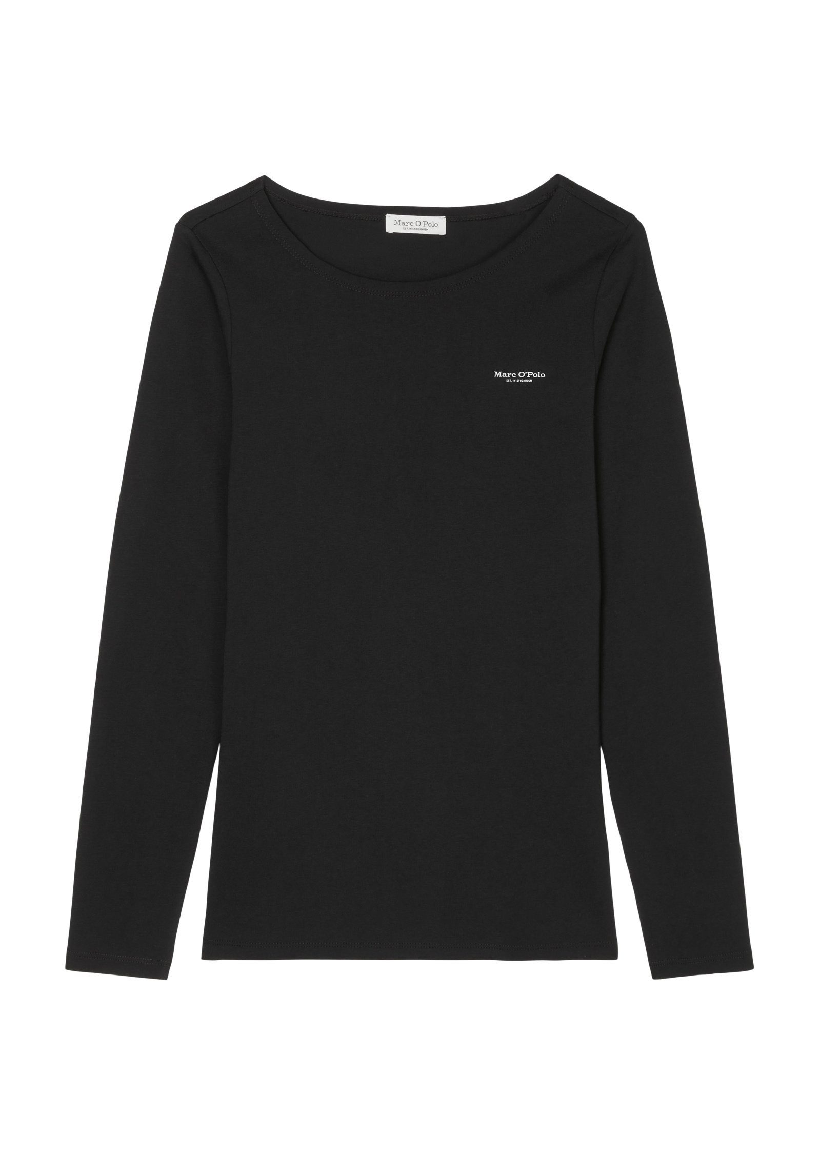 Marc O'Polo Langarmshirt aus schwarz Organic-Cotton-Single-Jersey
