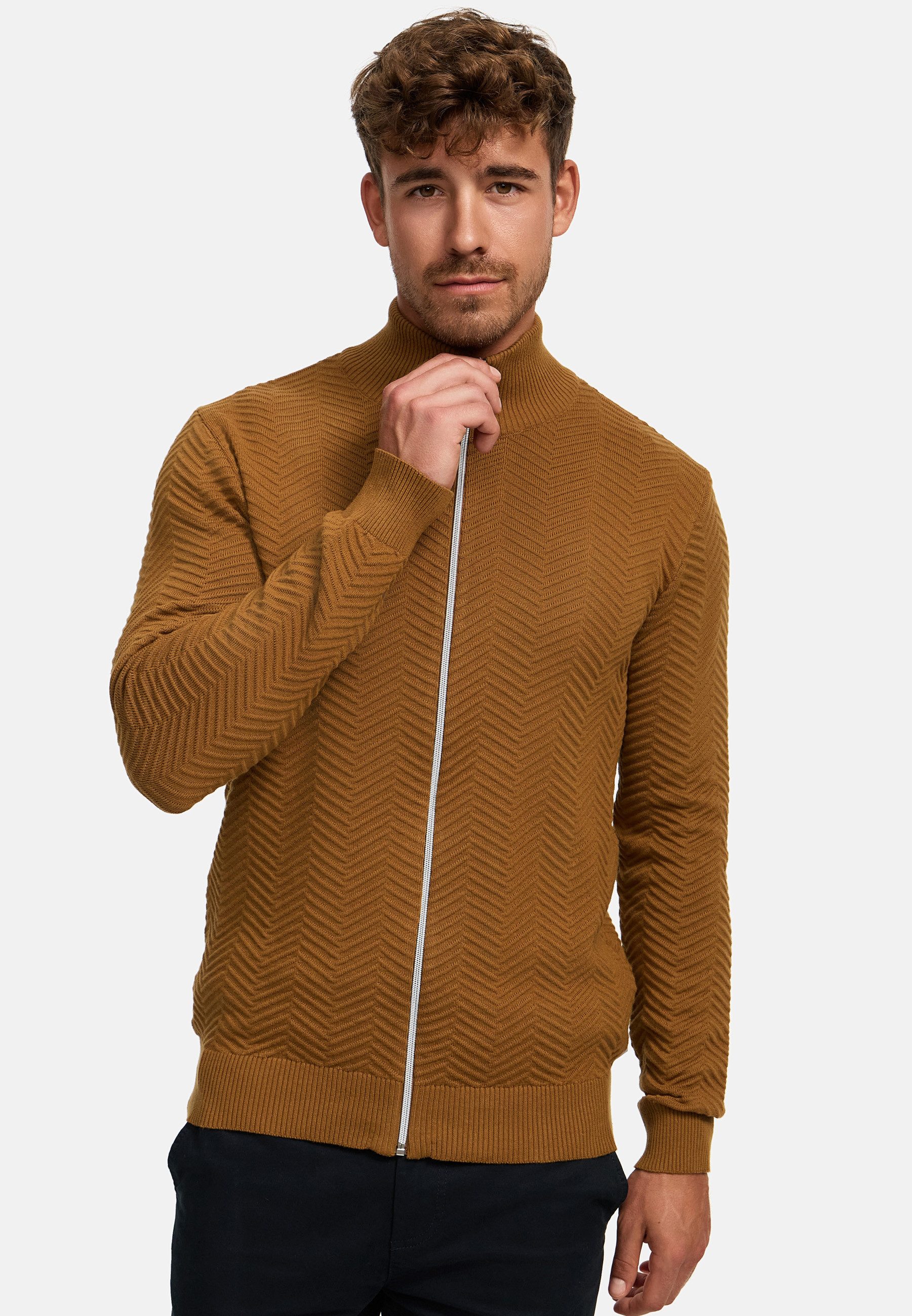 Kronstadt Strickjacke Herren KSCarlo Herrenstrickjacke Fein-Strickjacke mit Stehkragen – Bild 4 von 5