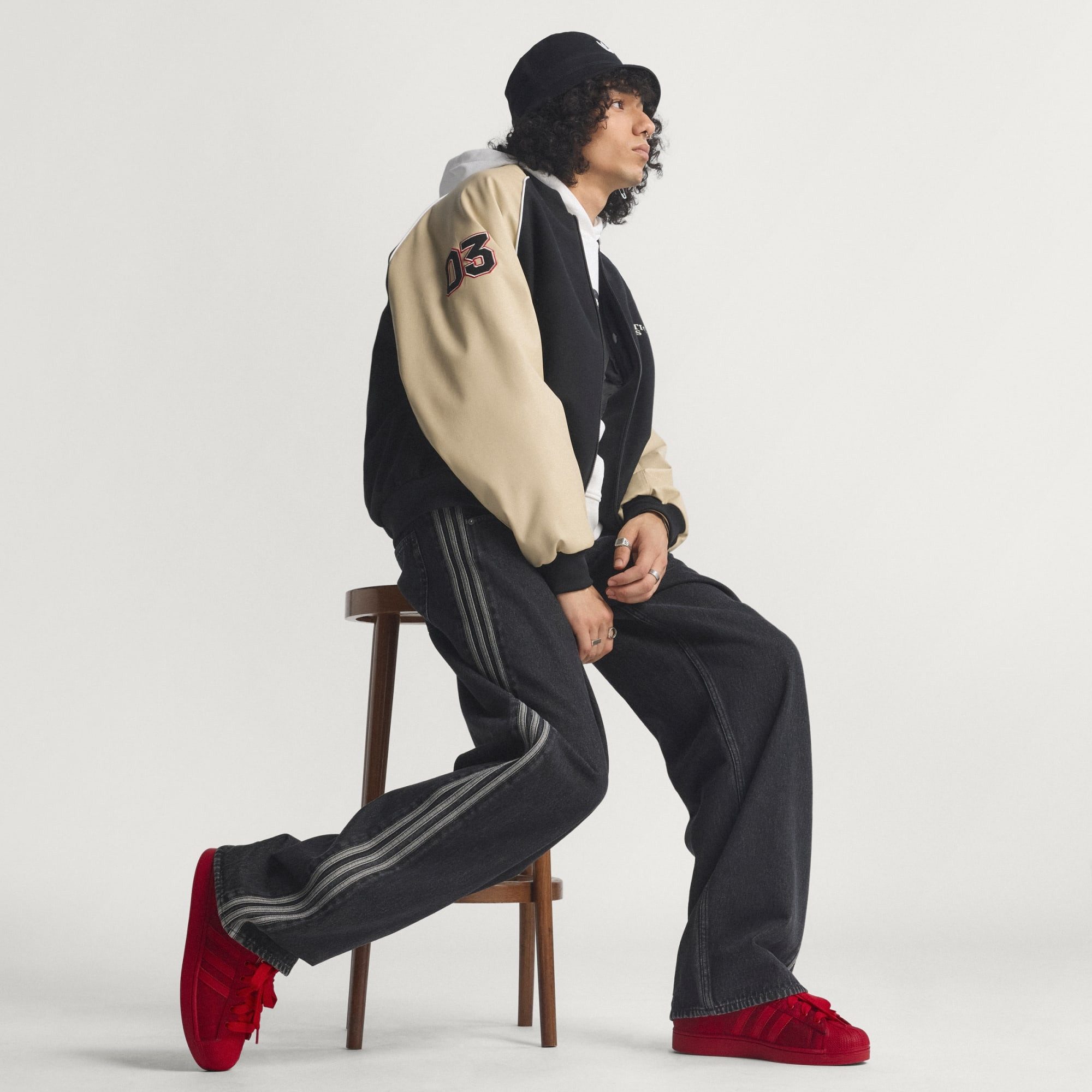 adidas Originals Latzjeans FIREBIRD ADICOLOR DENIM HOSE (1-tlg)