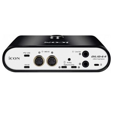 iCON Pro Audio Duo44 Dyna USB-Audio-Interface Digitales Aufnahmegerät (mit Kopfhörer)