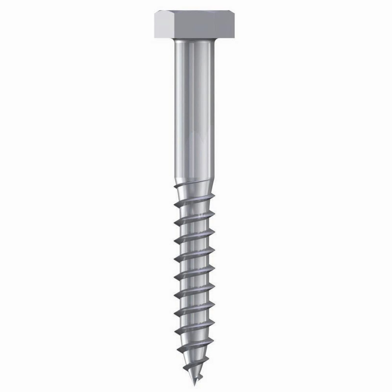 REISSER-Schraubentechnik GmbH Sechskant-Holzschraube SB Schlüsselschrauben V2A 8,0 x 60 Paket 100 Stück Edelstahl A2, gebei, (100 St)