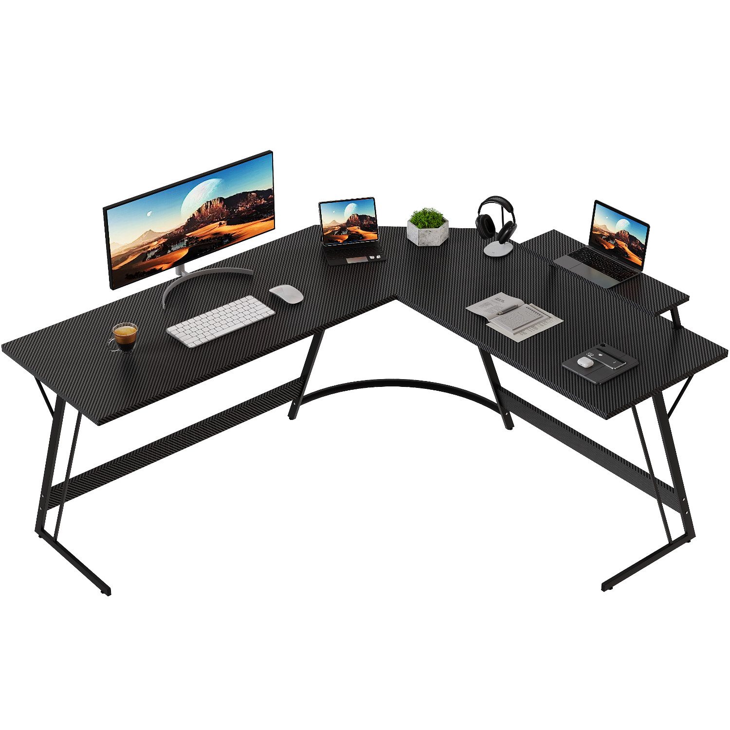 GUNJI Eckschreibtisch L-förm Computertisch Schreibtisch Gamer Tish 120/130/ günstig online kaufen