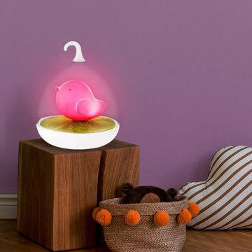 Globo Dekolicht, LED-Leuchtmittel fest verbaut, LED Vogel Tisch Lampe pink Touch Dimmer USB Deko Wohn Zimmer
