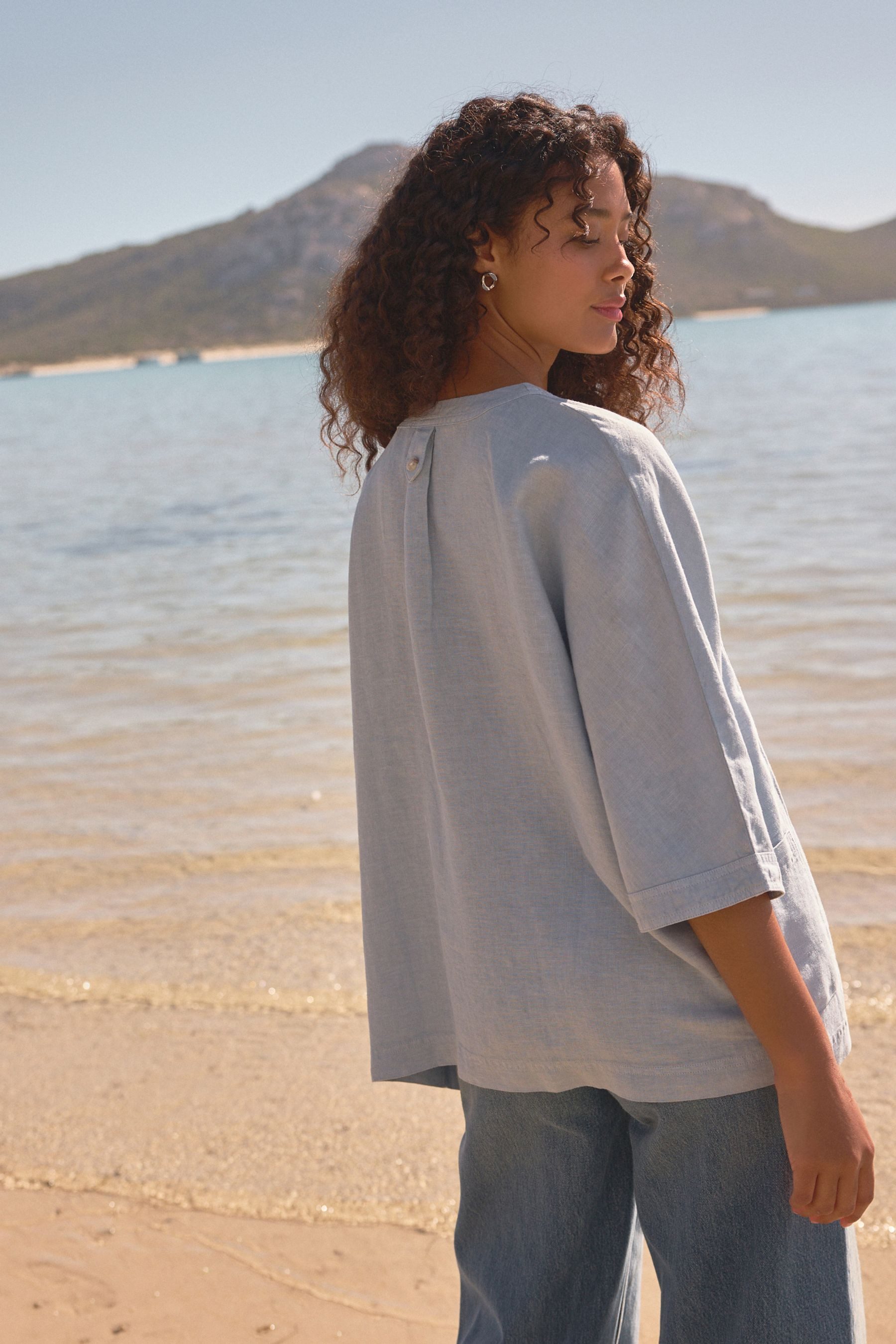 Next Blusenkimono Jacke aus 100 % Leinen günstig online kaufen