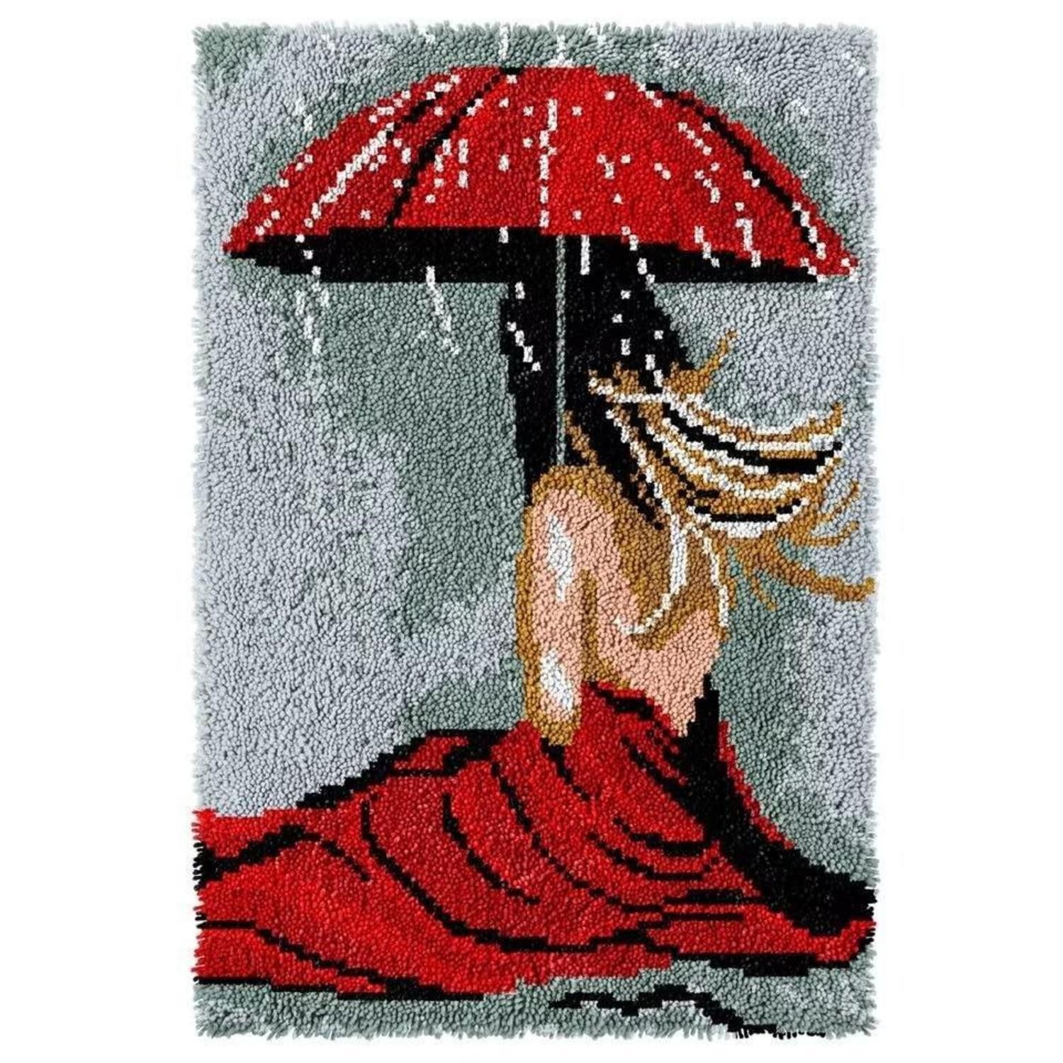LuxusKollektion Kreativset Knüpfhaken Teppich Set DIY 60x40cm