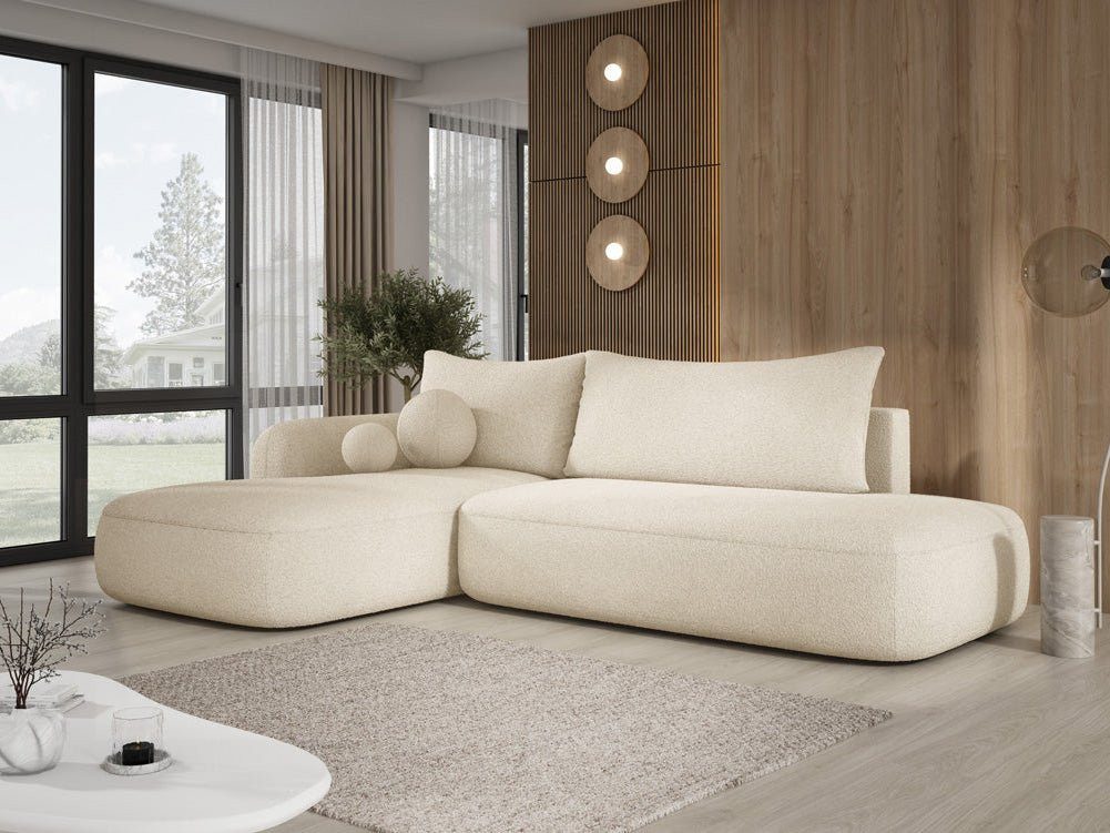Luxusbetten24 Schlafsofa Designer Sofa Babu Bouclé, mit Stauraum und Schlaf günstig online kaufen