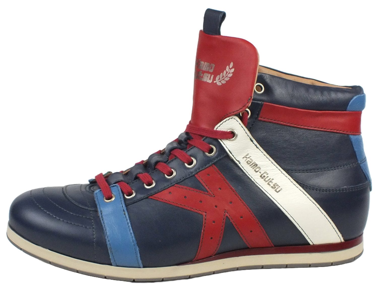 Kamo-Gutsu Herren Leder Halbschuhe Sneaker Wechselfussbett