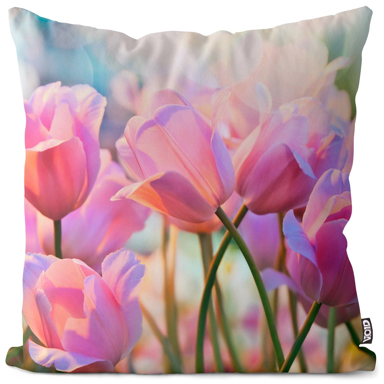 VOID Kissenbezug, (1 Stück), Rosa Tulpen Blumen Strauss tulpe blume frühling gewächshaus blumenmus