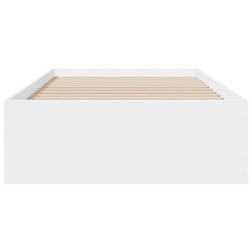 vidaXL Bettgestell Bettgestell mit Schubladen Weiß 100x200 cm Holzwerkstoff