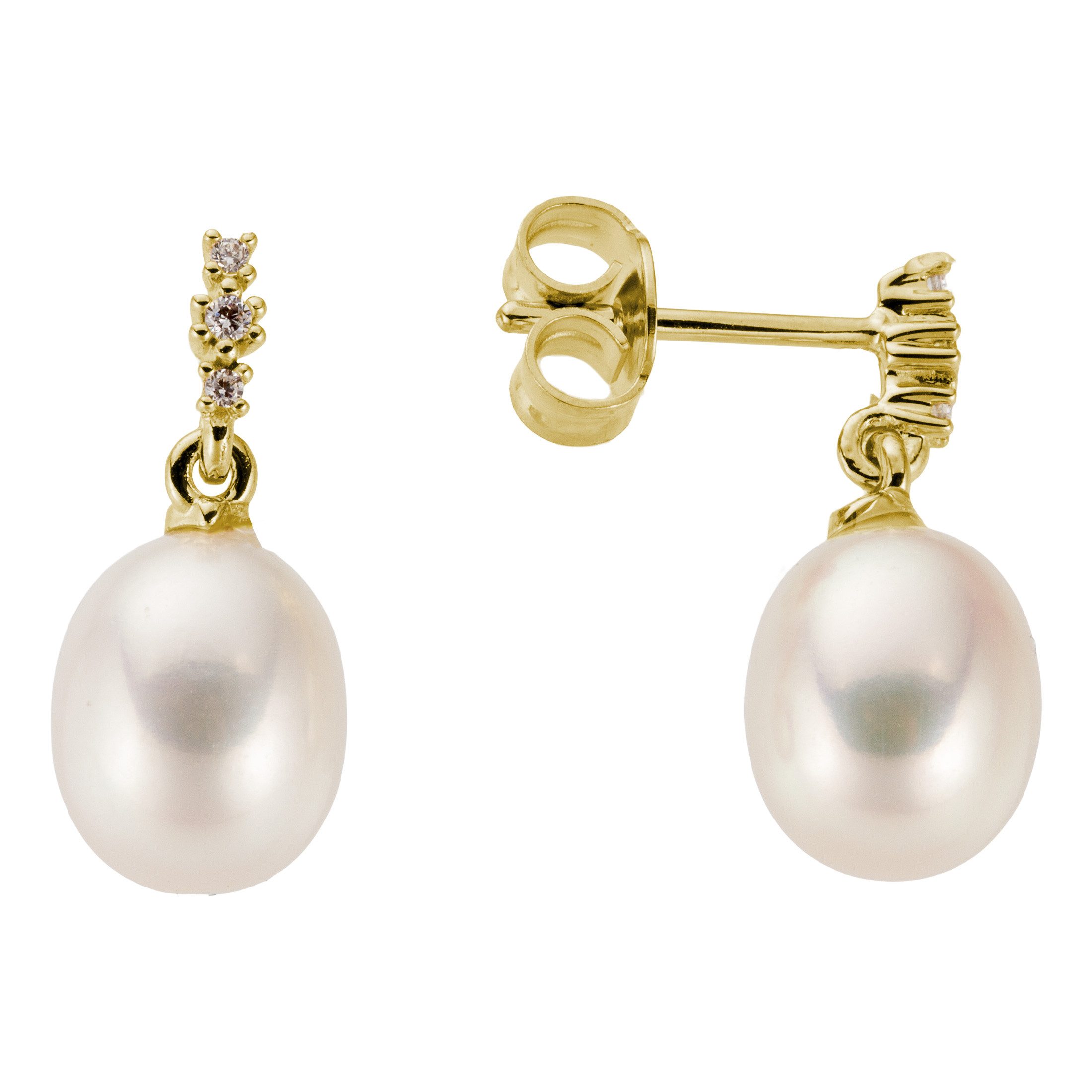 Paar Ohrstecker Schmuck Geschenk Gold 333 Ohrschmuck Ohrringe Tropfen