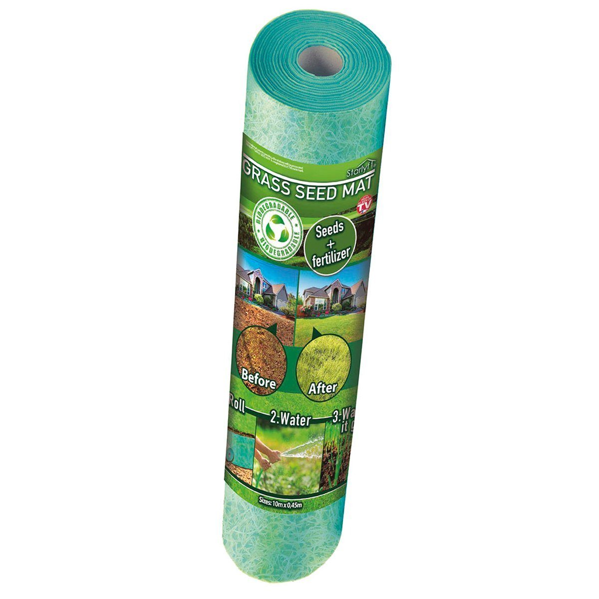 Starlyf Blumenerde »Grass Seed Mat« Matte, mit Rasensamen, Biologisch