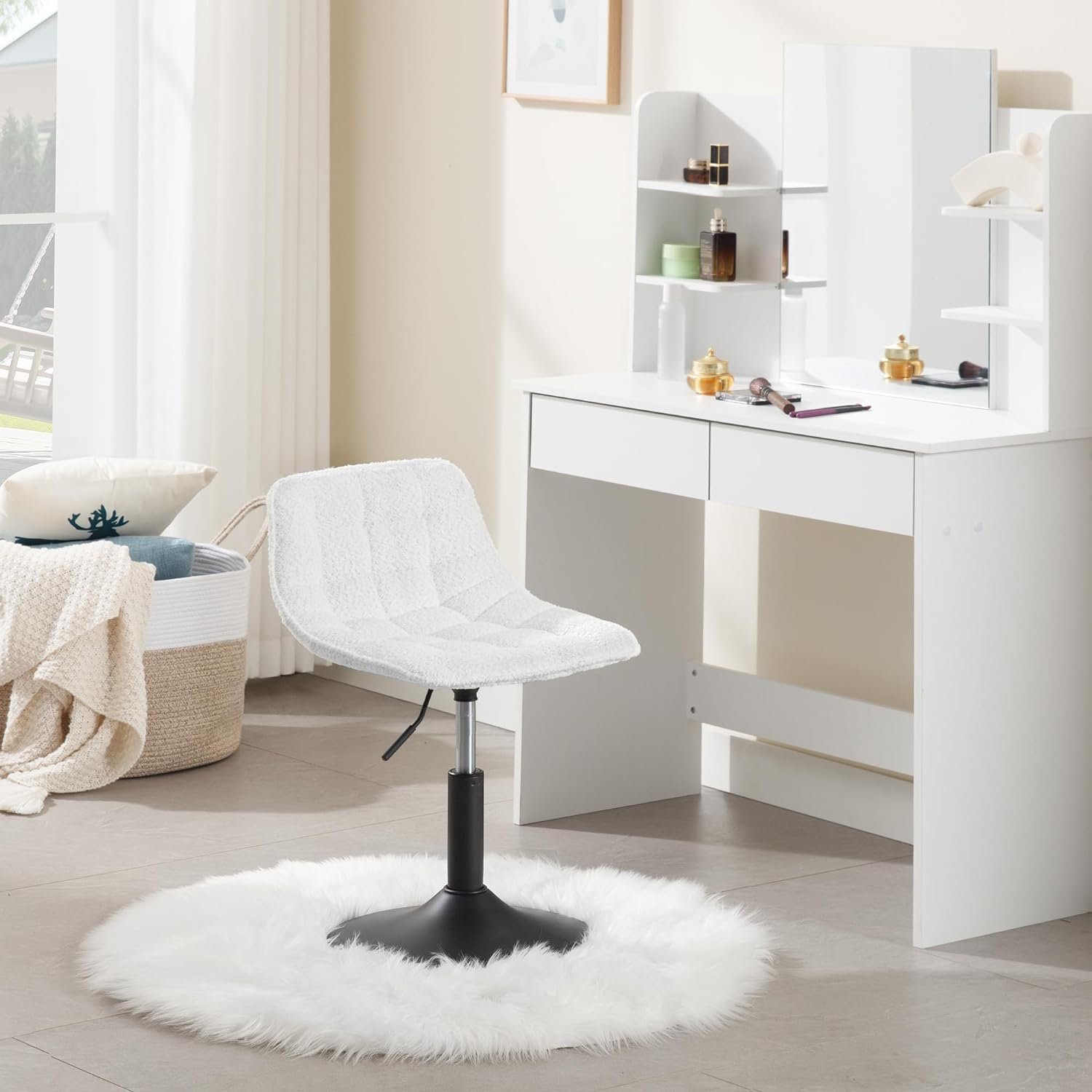 Woltu Barhocker (2 St), Schminkhocker, höhenverstellbar, günstig online kaufen