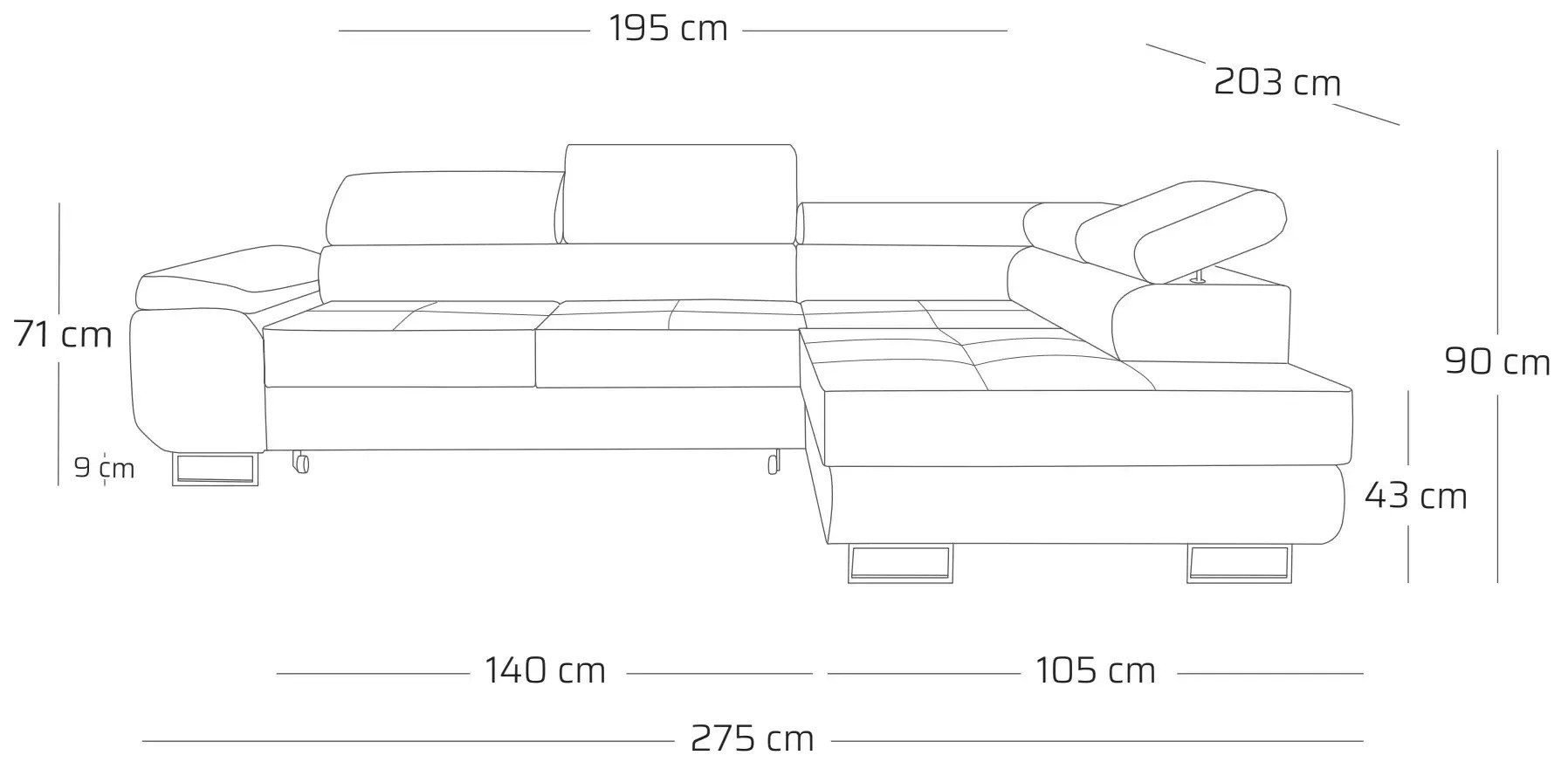 NEXT COLLECTION Ecksofa Wild, Verstellbare Kopfstützen, günstig online kaufen