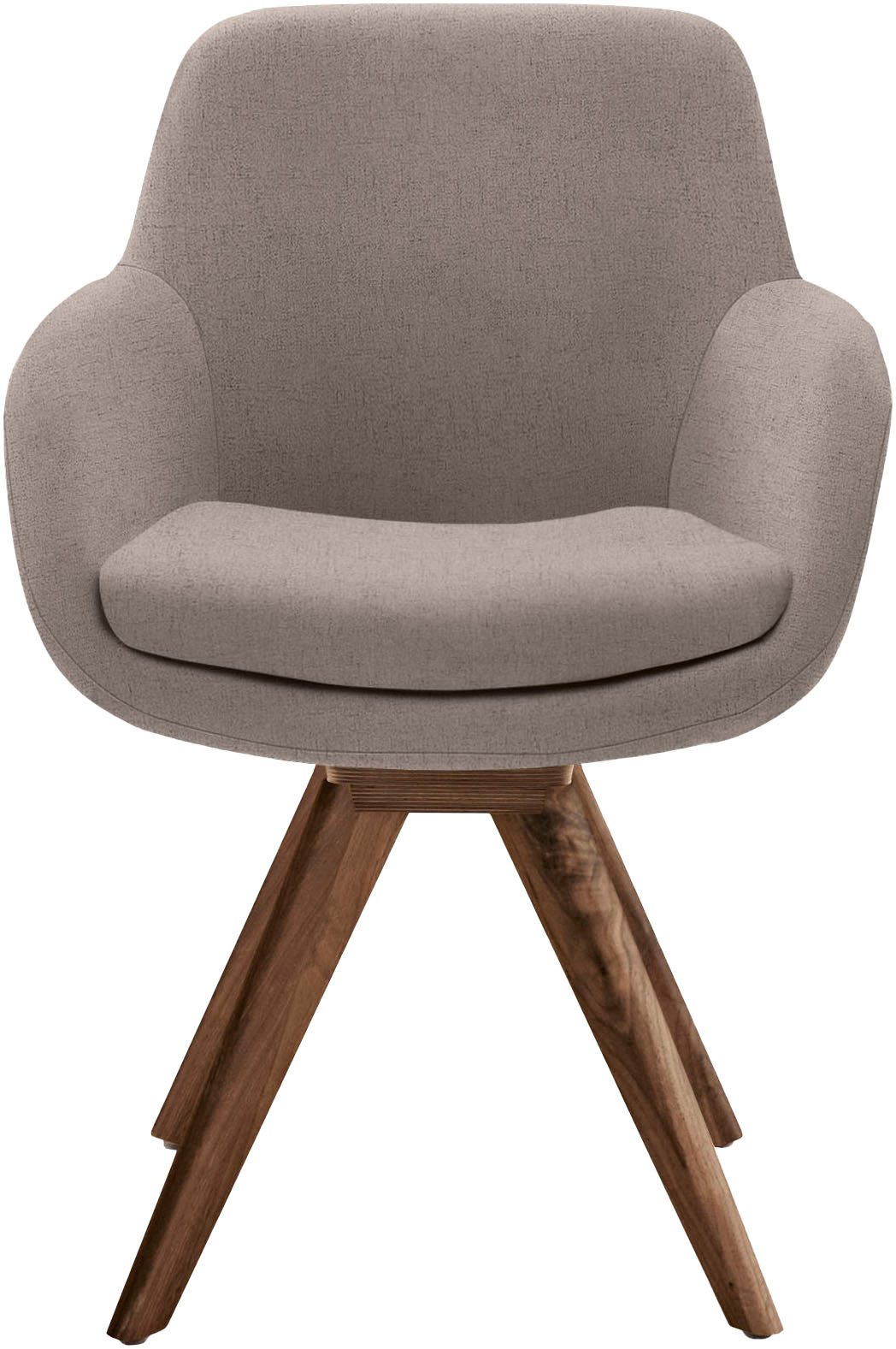 Musterring Esszimmerstuhl Tavia (Set, 2 St), Stativgestell Wildnussbaum, Drehfunktion optional, diverse Farben