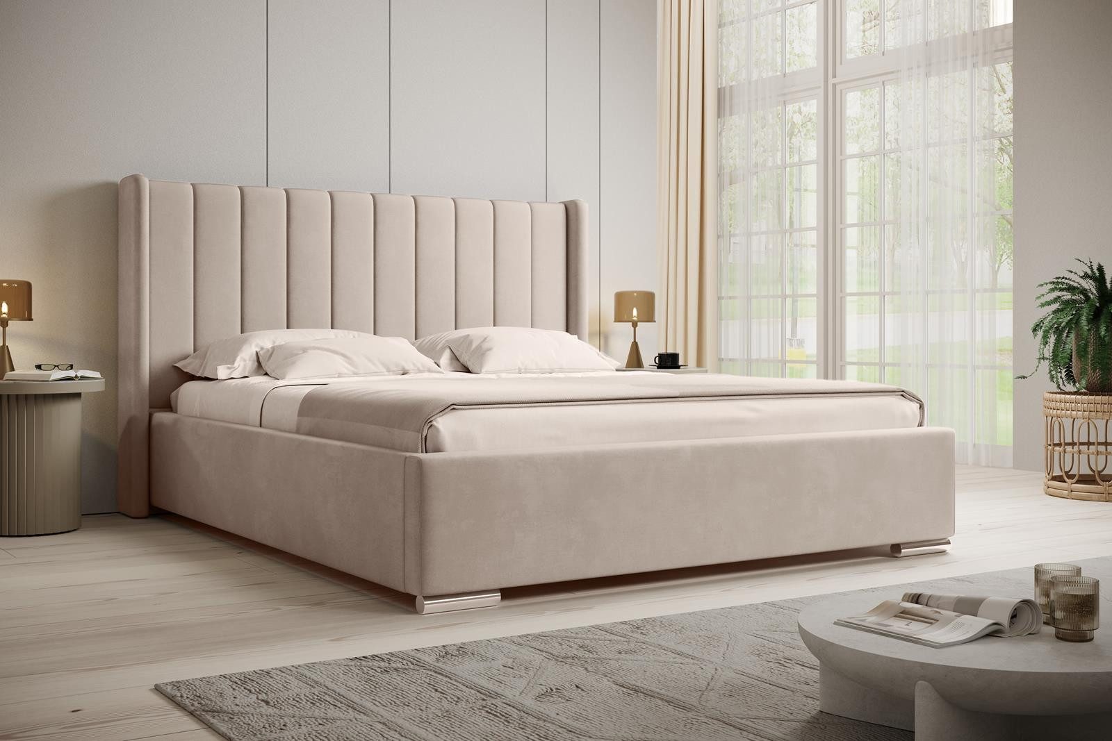 Compleo Polsterbett mit Bettkasten und Lattenrost günstig online kaufen
