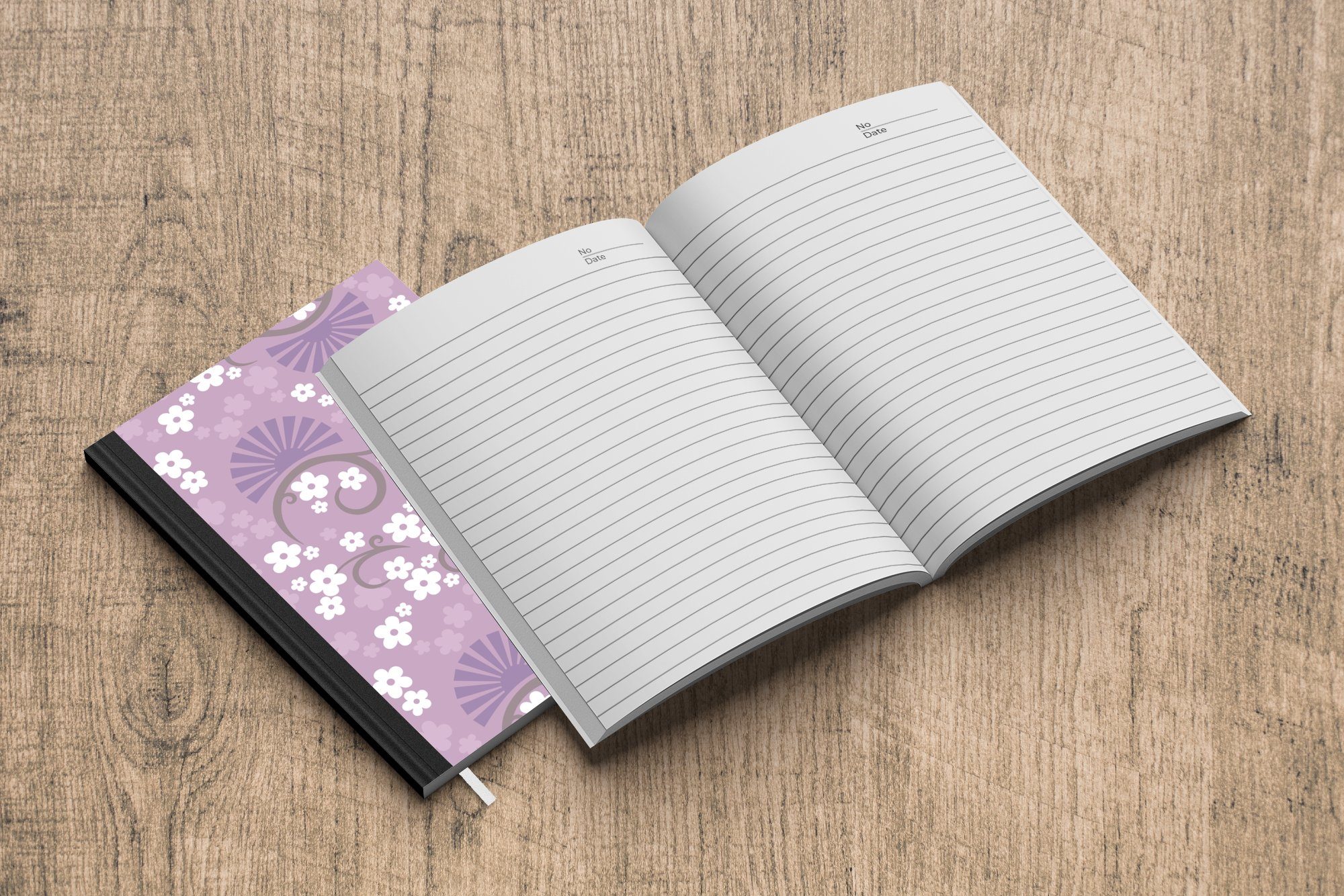 Haushaltsbuch Blumen - A5, Merkzettel, 98 Tagebuch, Muster - Journal, Seiten, MuchoWow Notizheft, Sakura, Notizbuch