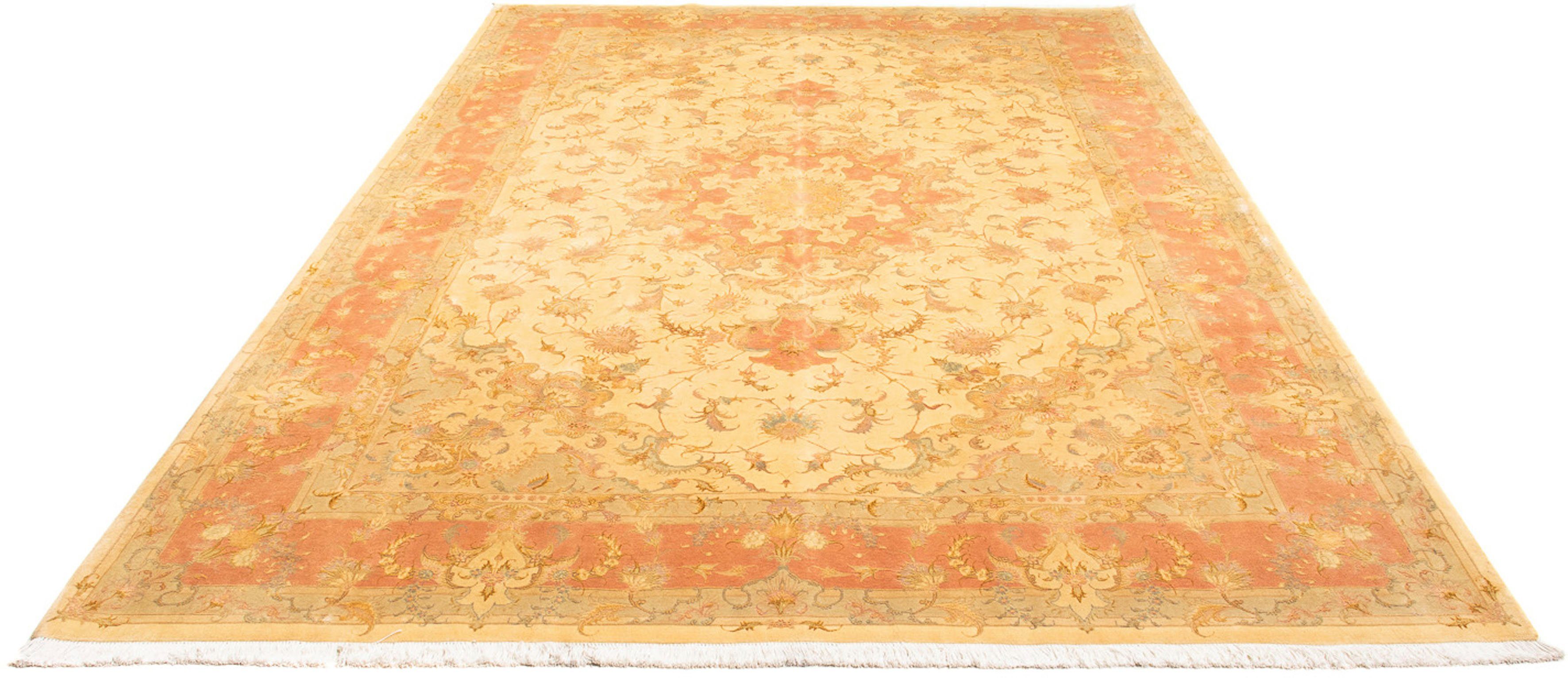 Orientteppich Perser - Täbriz - Royal - 300 x 205 cm - hellbraun, morgenland, rechteckig, Höhe: 7 mm, Wohnzimmer, Handgeknüpft, Einzelstück mit Zertifikat