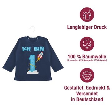 Shirtracer T-Shirt Ich bin eins Rakete 1. Geburtstag