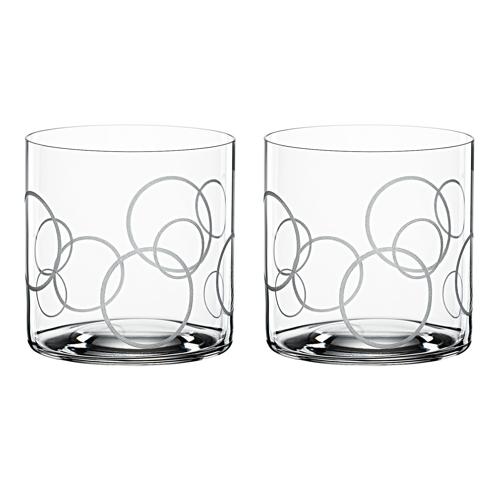 SPIEGELAU Glas Signature Drinks Circles Softdrinkbecher, Kristallglas