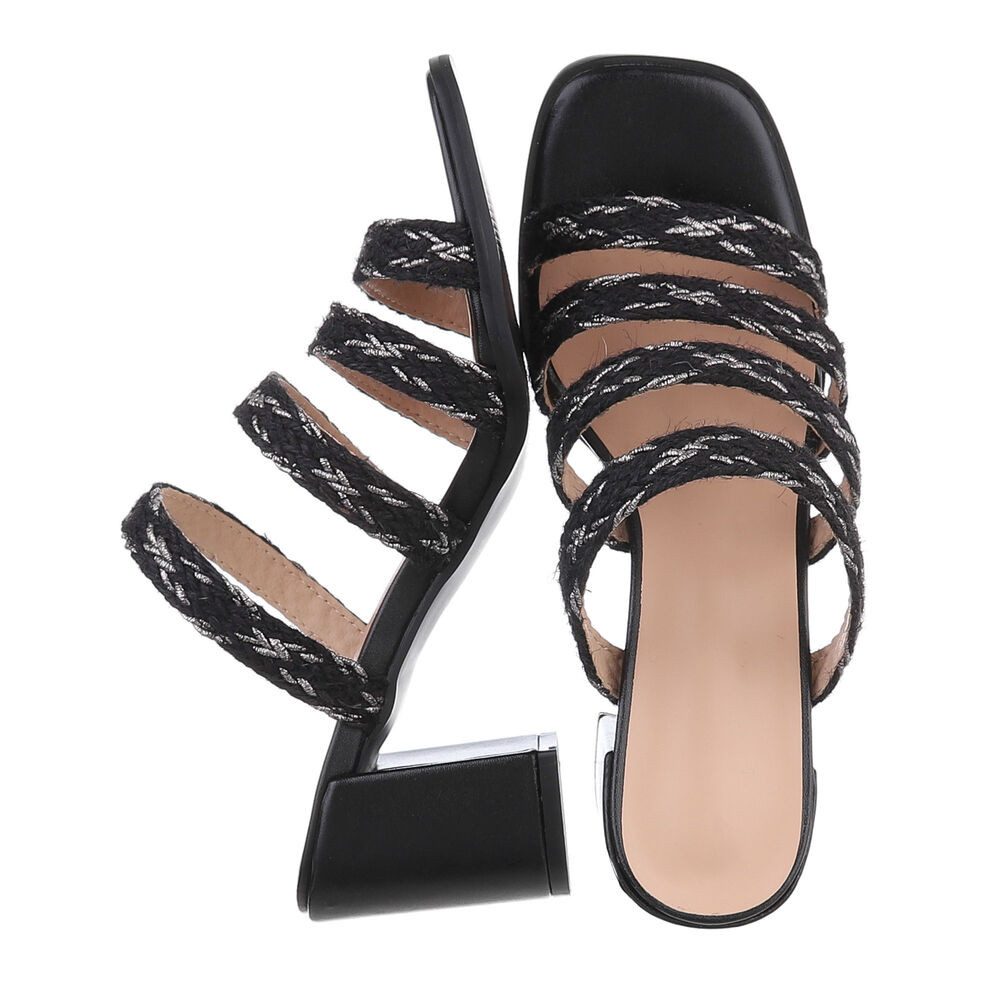 Ital-Design Damen Mules Freizeit Pantolette (86345197) Blockabsatz Sandalen günstig online kaufen