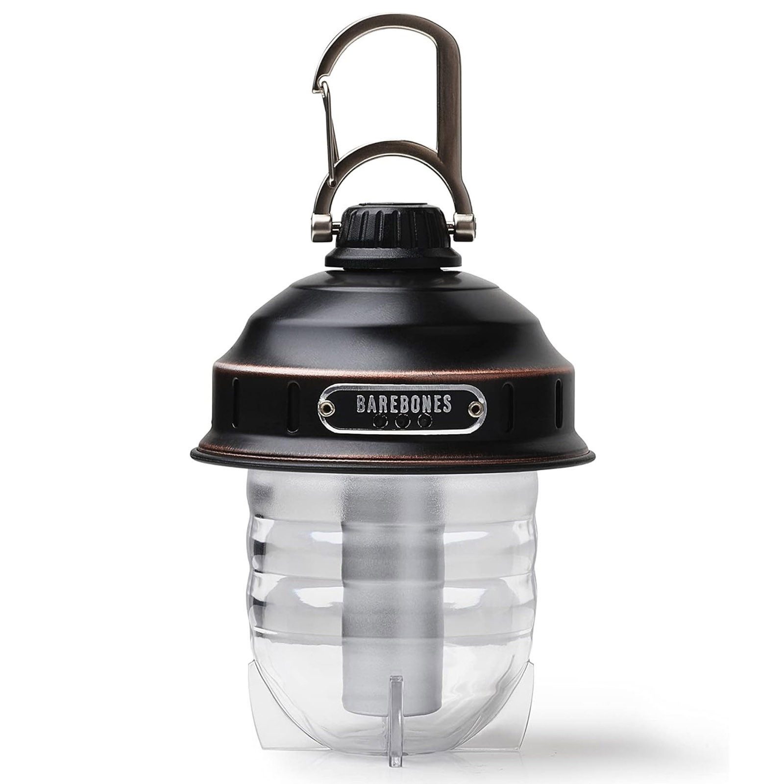 Barebones Laterne Camping Laterne Beacon Light Retro Lampe, Dimmbar Stahl USB Akku LED