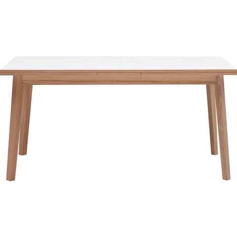 Hammel Furniture Esstisch Basic Single, schnell innenliegende Einlegeplatten ausziehbar, 120(220)x80 cm, Melamin / Massivholz, stabiler dänische Design Tisch