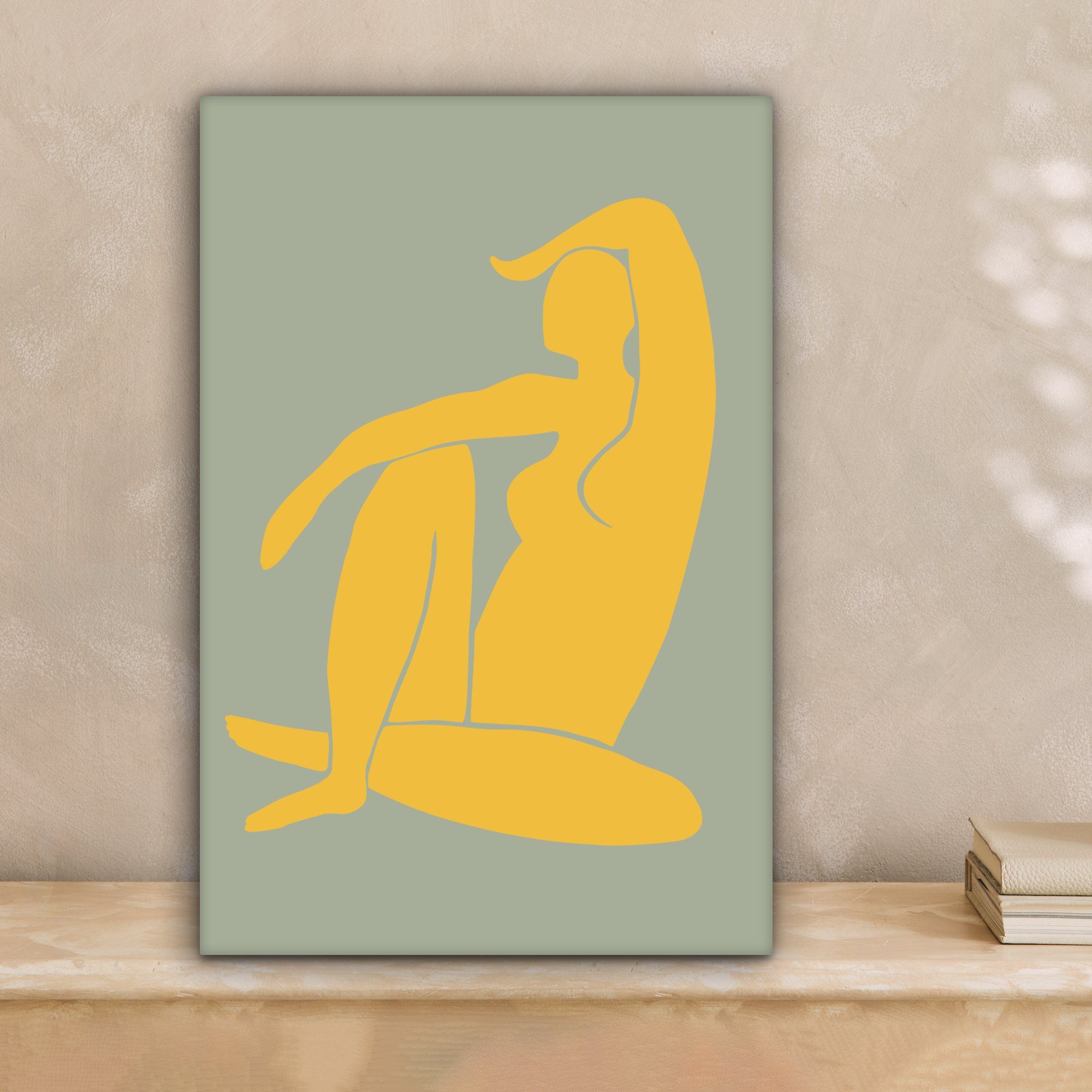 OneMillionCanvasses® Leinwandbild Frau - Gelb - günstig online kaufen