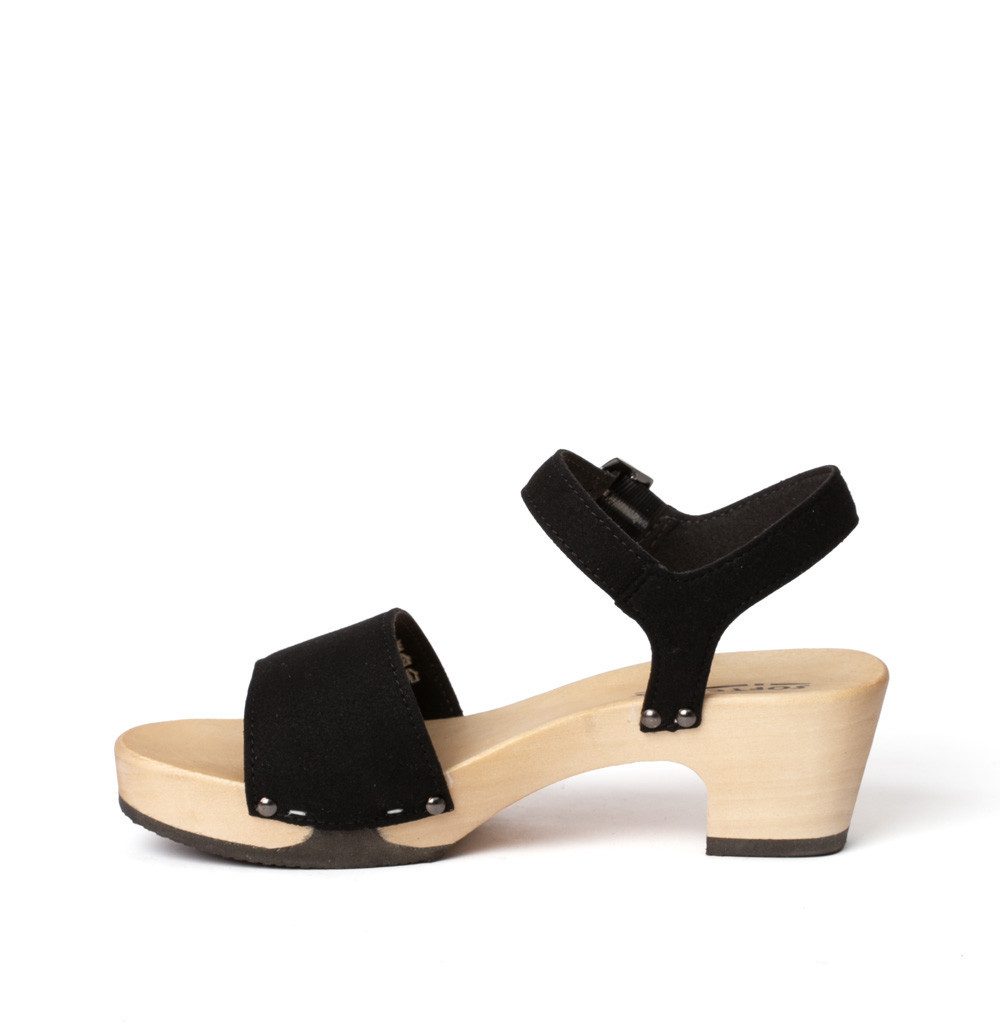 Softclox KADA vegan Velourseffekt schwarz (hazelnut) Sandalette
