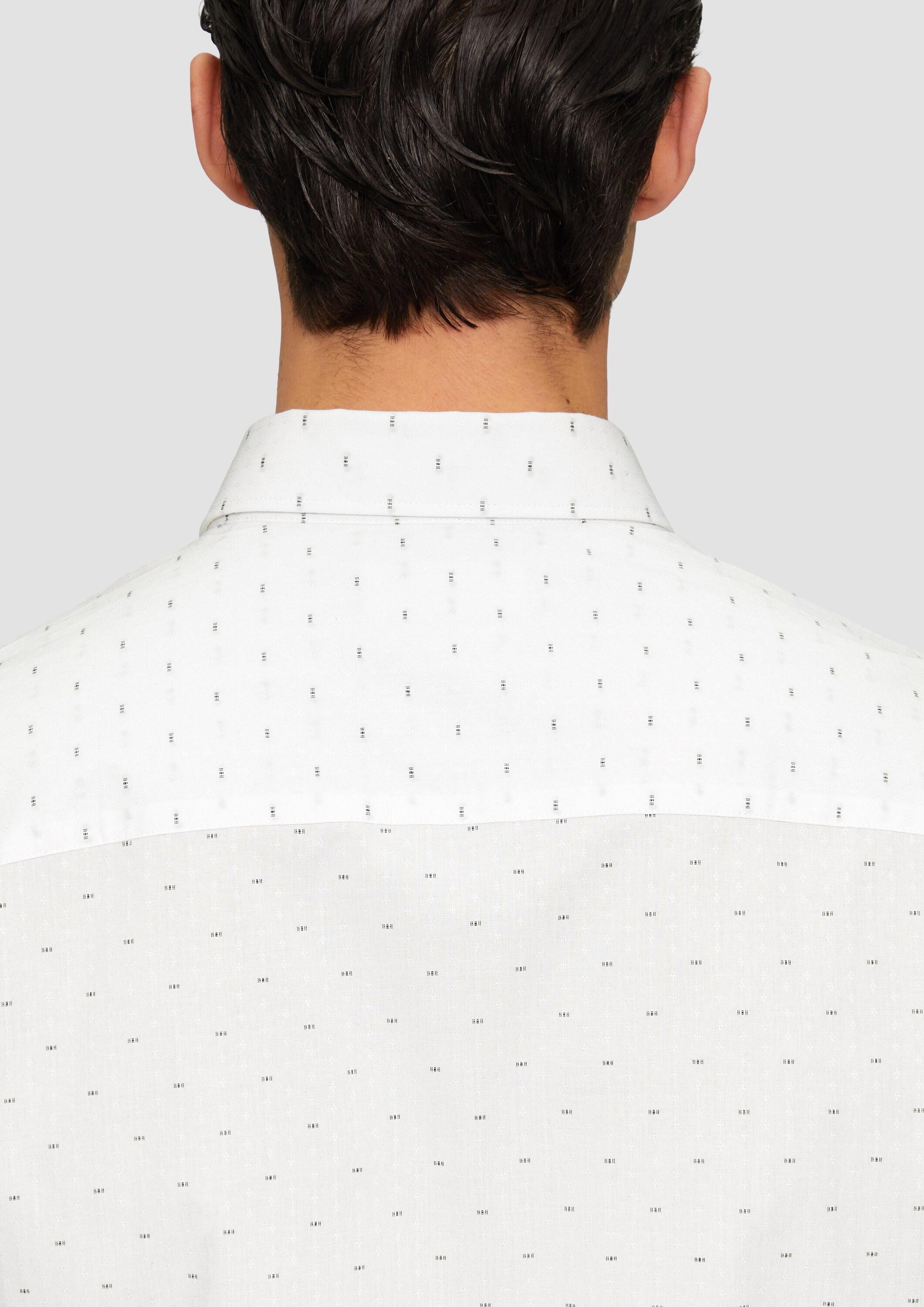 s.Oliver Langarmhemd Hemd Tailored Fit: Button-Down-Hemd aus Baumwollstretch