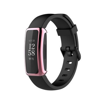 Wigento Smartwatch-Hülle Full Coverage Electroplating TPU Watch Case Rosa für Fitbit Inspire 3