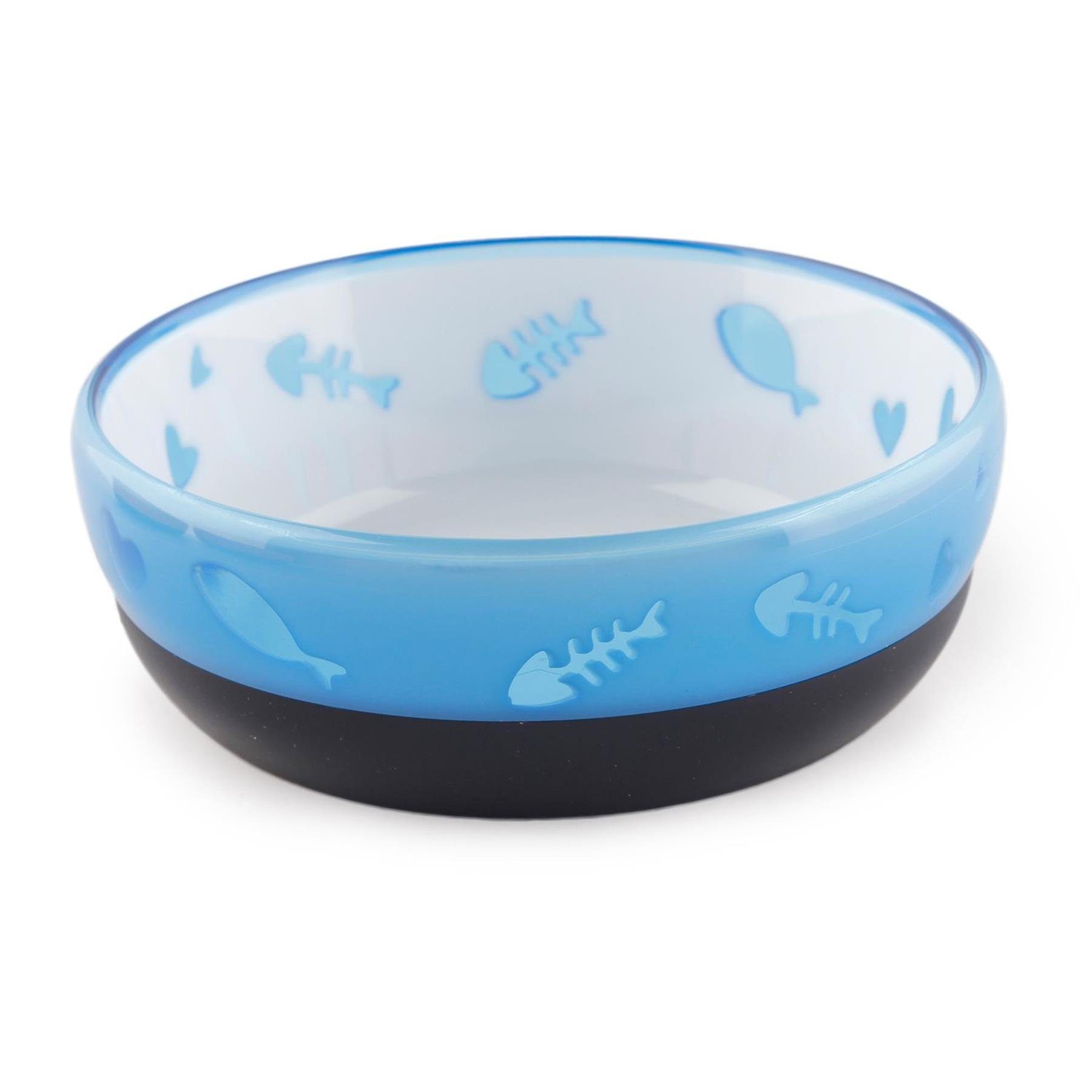 PETGARD Futternapf Cat Love Bowl – Katzennapf Fressnapf, Kunststoff, Wasernapf 220 ml blau