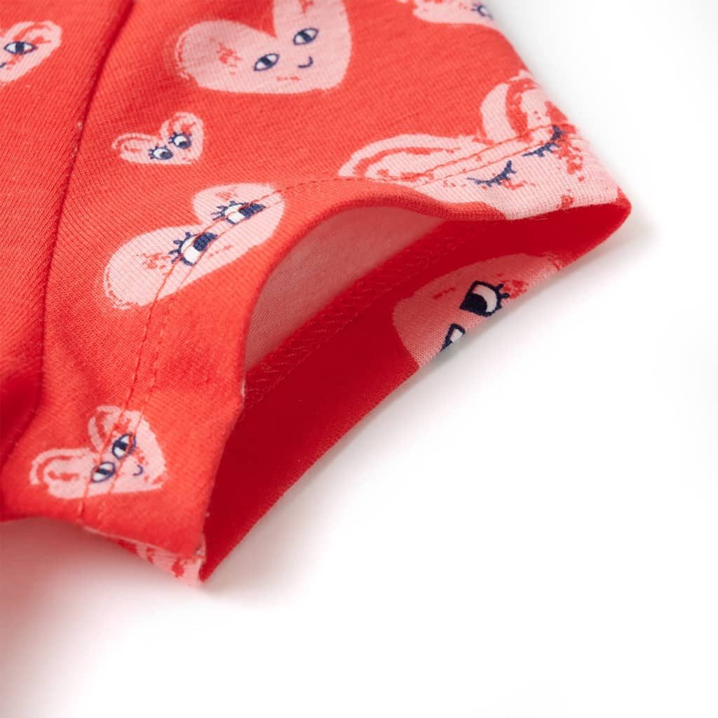 vidaXL Kurzoverall Kinder-Spielanzug Rot 128