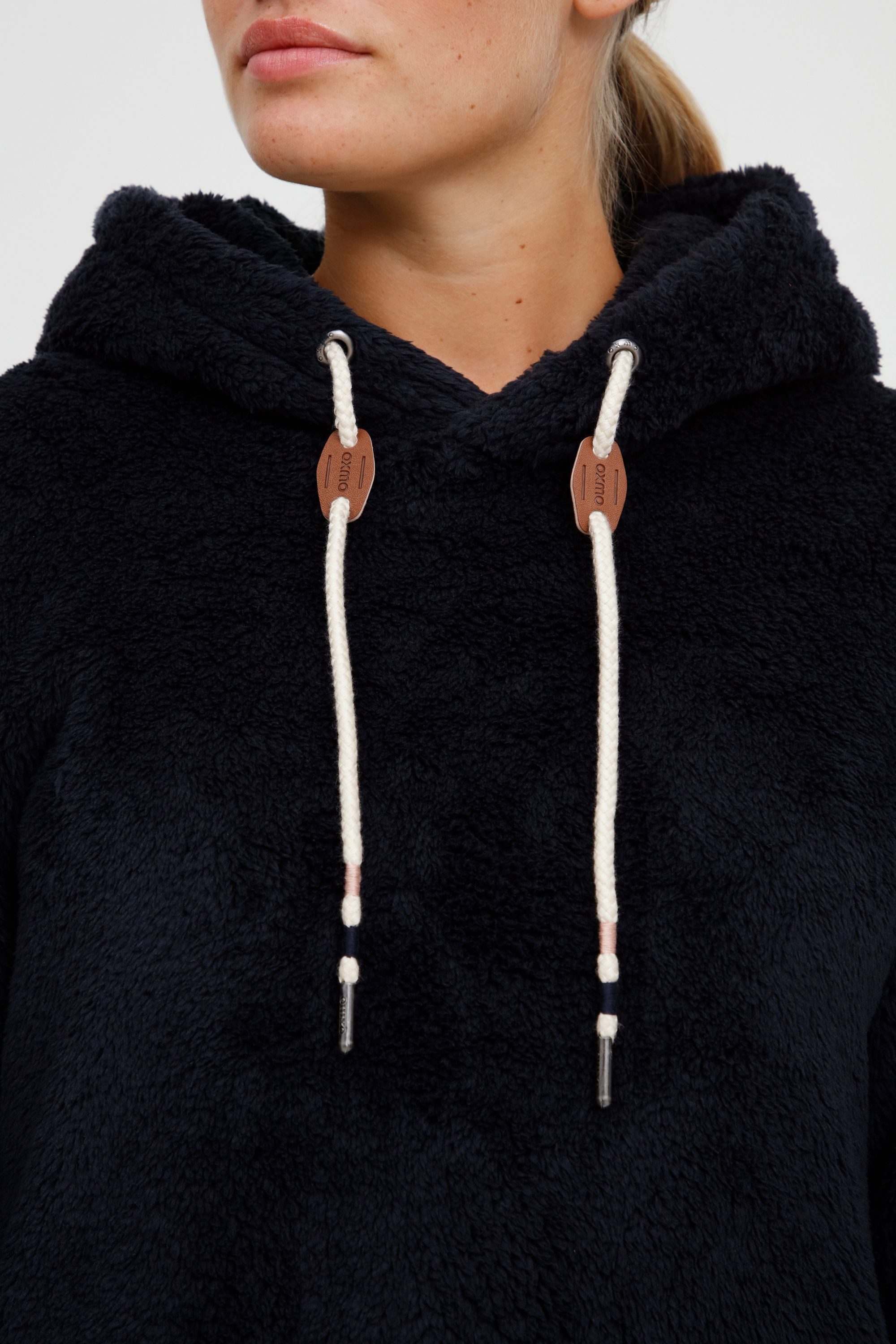 OXMO Hoodie OXAnniken Fleecepullover mit Kapuze