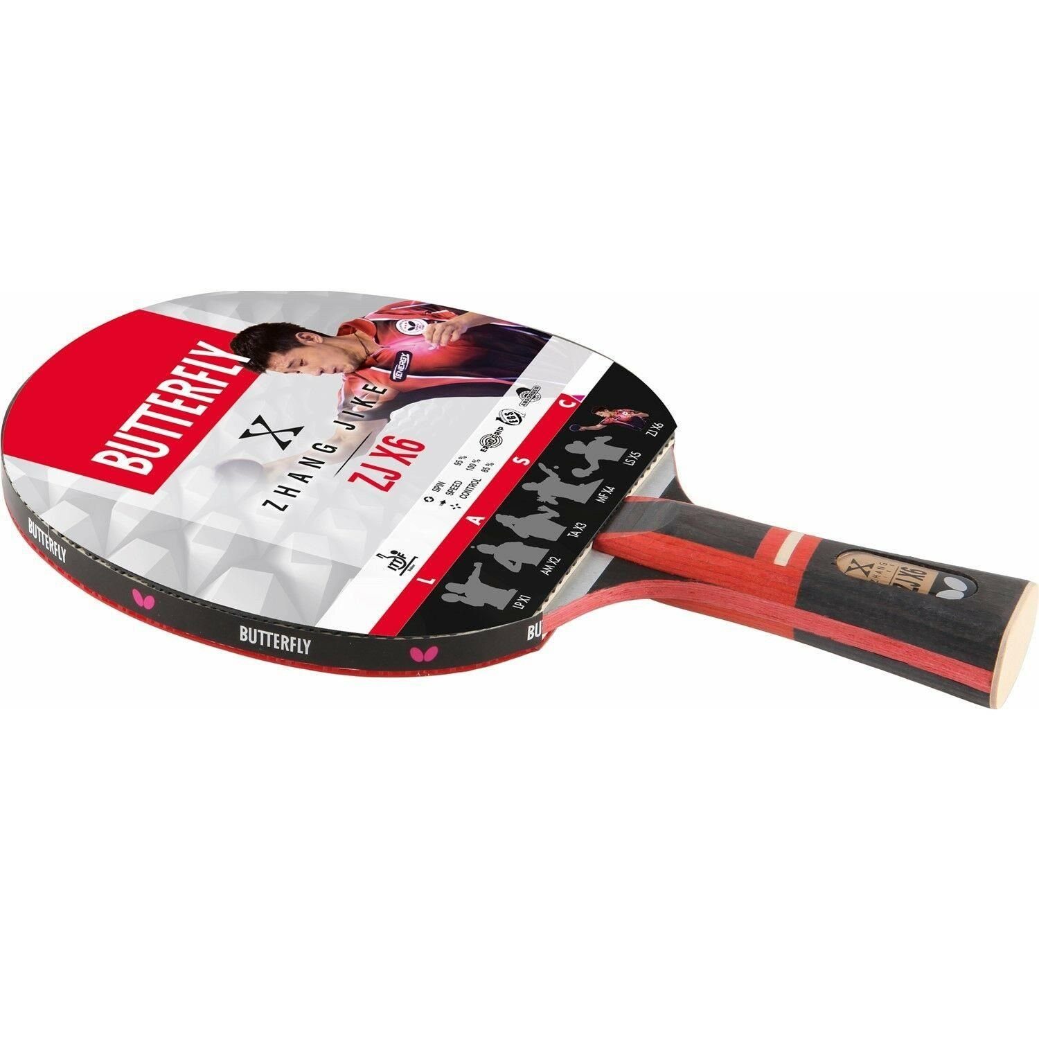Butterfly Tischtennisschläger 2x Zhang Jike + 2x DC2, Tischtennis Schläger Set Tischtennisset Table Tennis Bat Racket