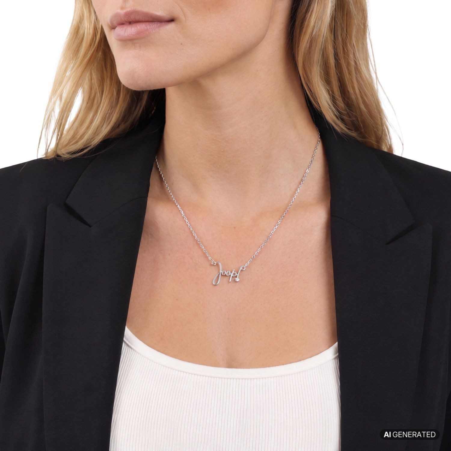 JOOP! Silberkette JOOP! Collier für Damen, Silber 925, Zirkonia (Collier, 1-tlg., Collier)
