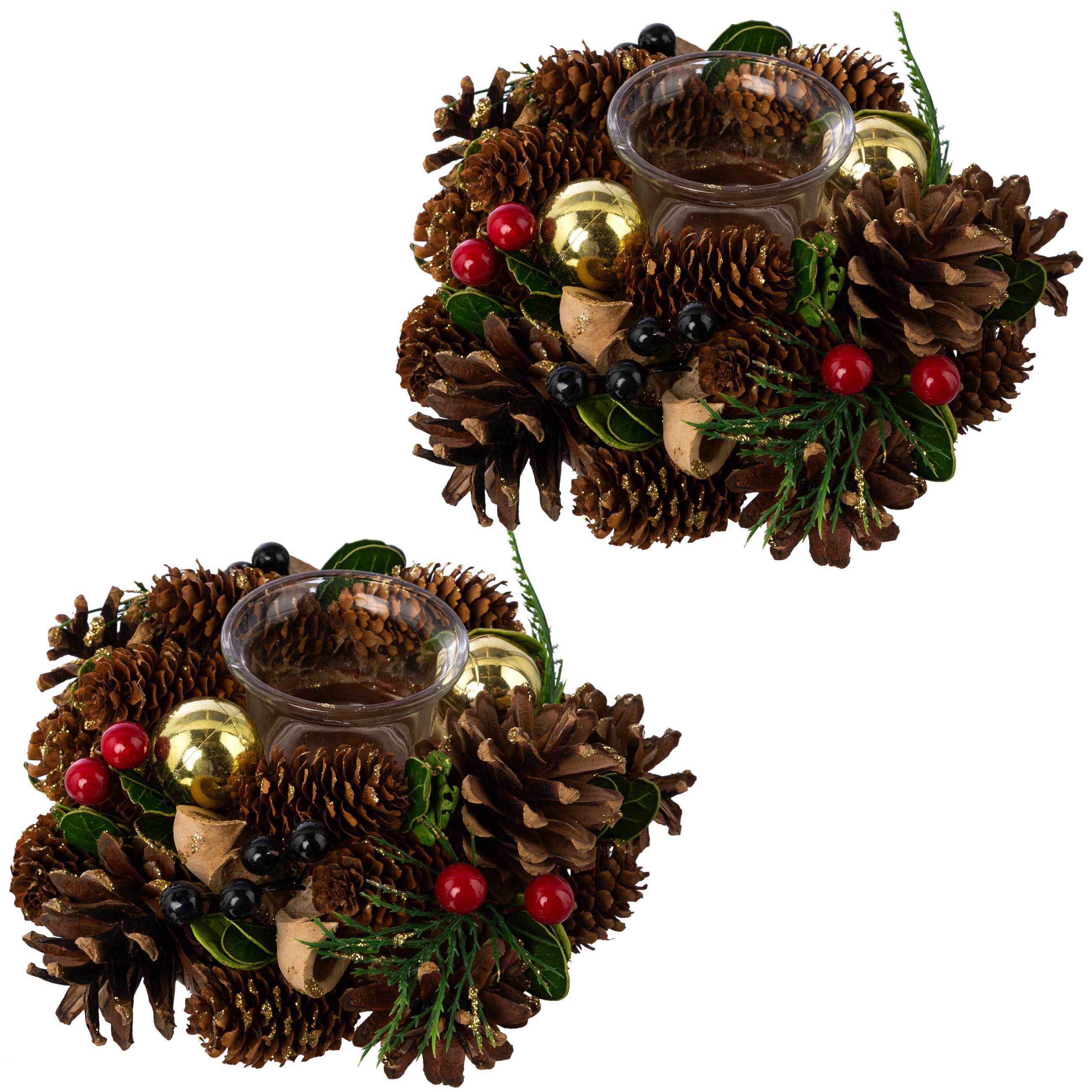 Creativ home Настольные лампы Adventsgesteck mit Настольные лампы (2 St), mit Glitzer