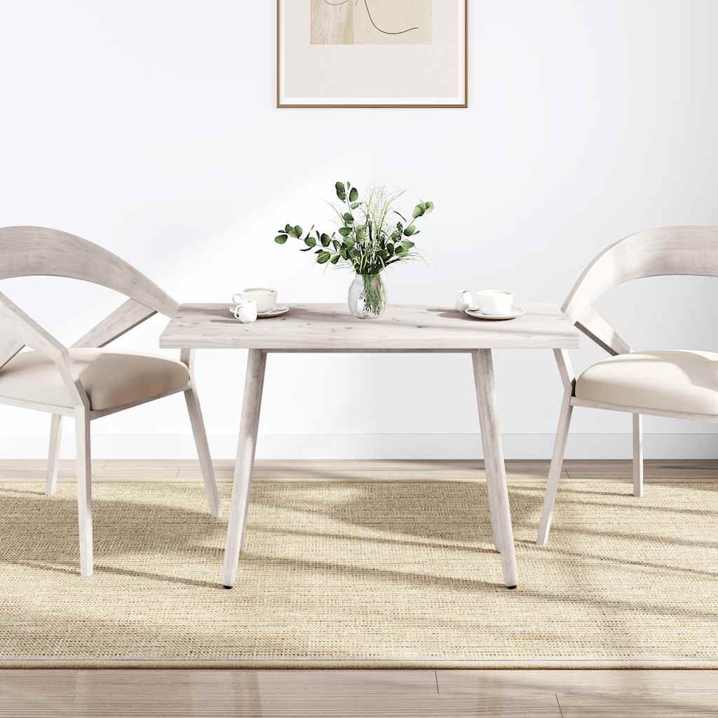 furnicato Tischplatte aus massivem Kiefernholz 110x55x2,5 cm Weiß (1 St), Sichere Tischplatte-Ersatzplatte mit abgerundeten Sicherheitskanten