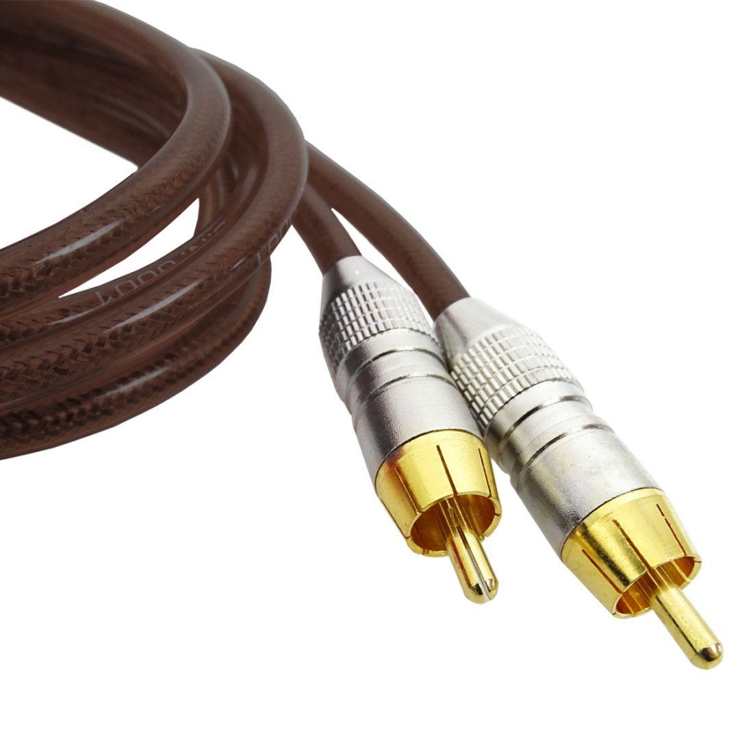 RØDE Rode Cinch-Kabel RCA Kabel 2x Stecker Braun 3m Audio-Kabel, (300 cm), Hochqualitative Signalübertragung