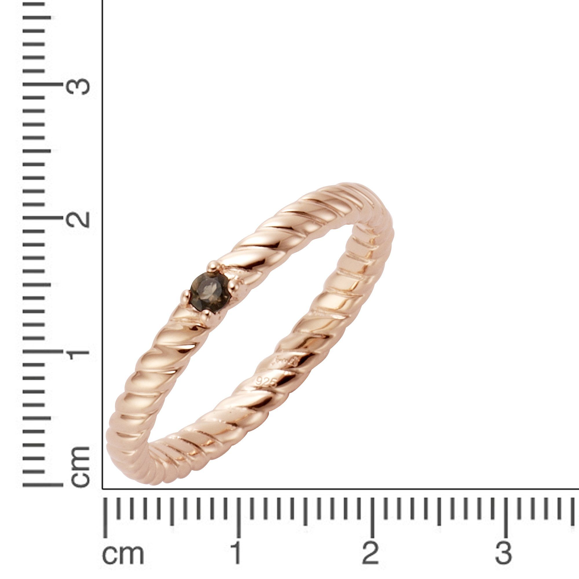 Jamelli Fingerring 925/- Sterling Silber rotverg. mit Rauchquarz günstig online kaufen