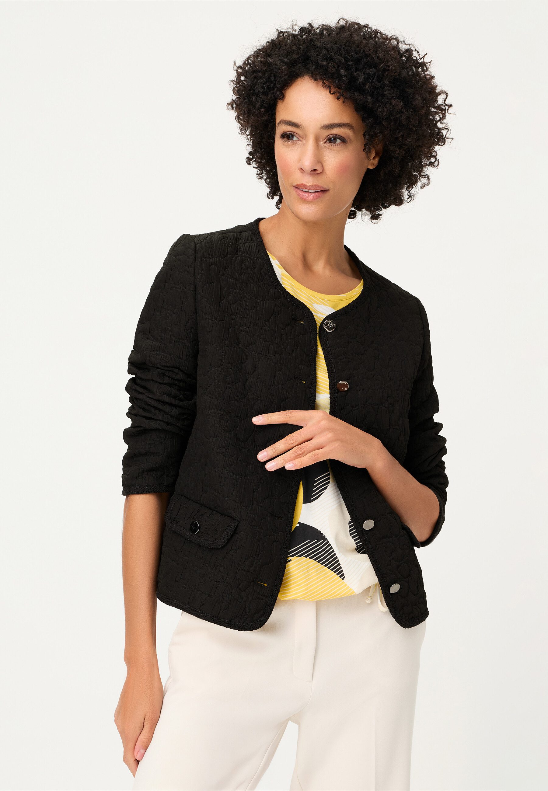 Olsen Kurzblazer Jacke mit Pattentaschen