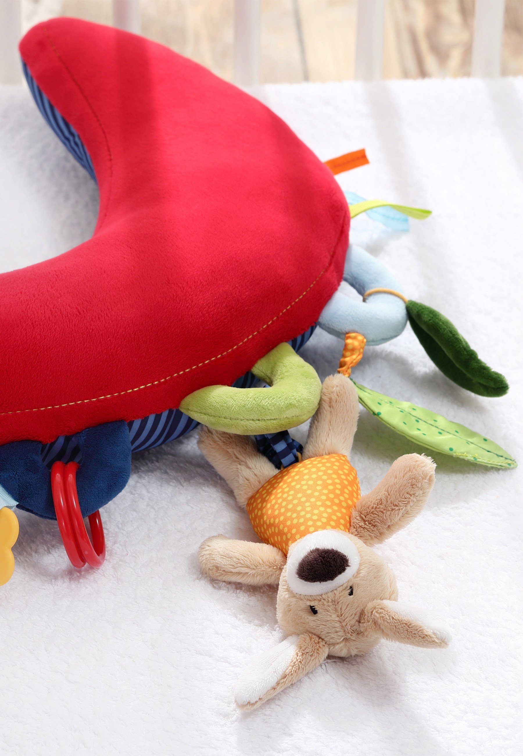 Sigikid Babykissen Aktivspielhörnchen PlayQ für Babys und Kleinkinder
