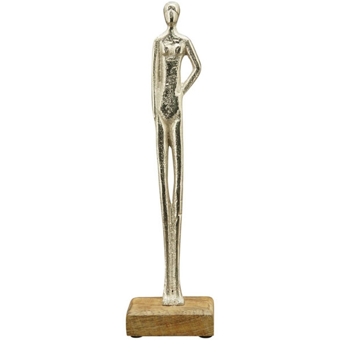 Annimuck Dekofigur Skulptur Artisanal, silber, Alu/Holz, günstig online kaufen